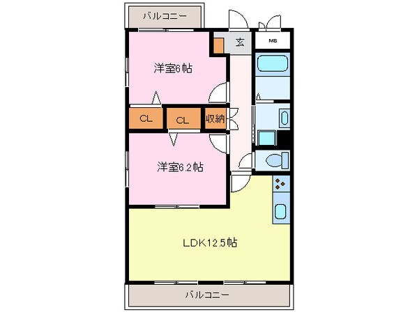 ライヒフロイデの物件間取画像